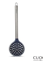 【義大利CUOCO】質感不鏽鋼柄-矽膠濾勺35cm