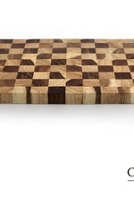 【義大利CUOCO】純淨自然系列-頂級棋盤格原木砧板37x26cm