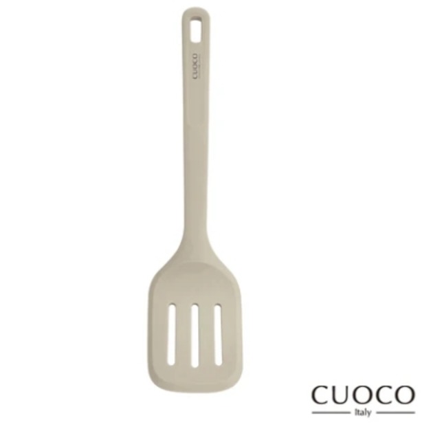 【義大利CUOCO】北歐系列-半月柄全矽膠煎鏟33cm-白色 【義大利CUOCO】北歐系列-半月柄全矽膠煎鏟33cm-白色