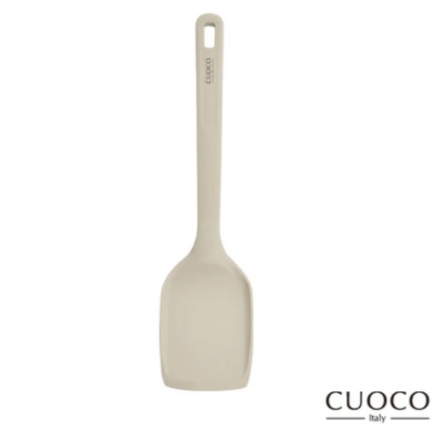 【義大利CUOCO】北歐系列-半月柄全矽膠炒鏟33cm-白色 【義大利CUOCO】北歐系列-半月柄全矽膠炒鏟33cm-白色