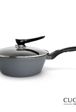 鑽石旗艦版【義大利CUOCO】專利石墨烯S3-IH阿寶鍋28cm(附蓋)