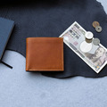 四卡全牛皮零錢袋短皮夾 江戶茶/復古黃 二つ折り財布-小銭入付_2 四卡全牛皮零錢袋短皮夾 江戶茶/復古黃 二つ折り財布-小銭入付_2