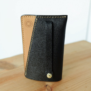 抽拉式鑰匙包 立體紋/復古黃 キーケース 抽拉式鑰匙包 立體紋/復古黃 キーケース