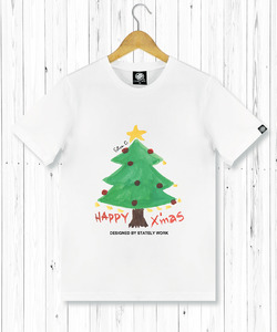 聖誕樹手繪T 男T恤