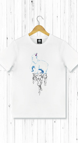 冰山北極熊 男T恤 冰山北極熊 男T恤