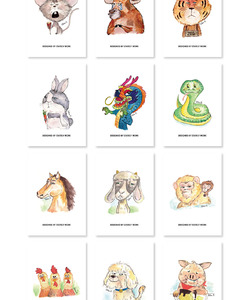 厭世12生肖 明信片