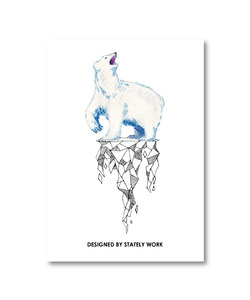 冰山北極熊 明信片