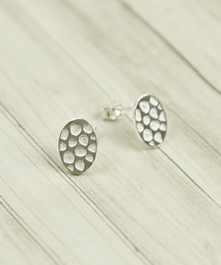 鵝卵石耳環 2色