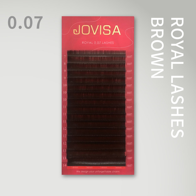 6D 多根稼接 -【皇家0.07】睫毛 C/CC▸咖啡色◂