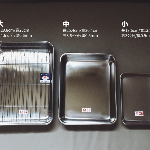 不鏽鋼圓角調理盤組