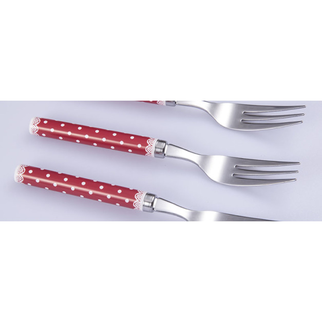 波卡白色小圓點【紅色】小叉子 (1套1支) 波卡白色小圓點【紅色】小叉子 (1套1支)