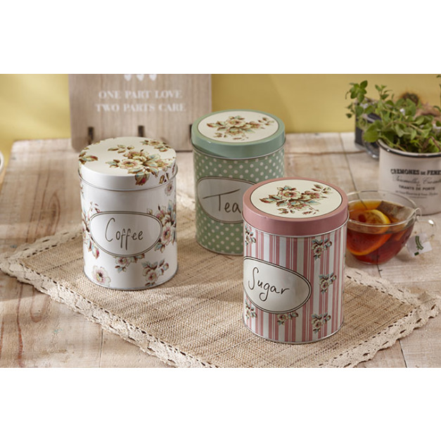 歐式粉彩花系列茶罐/咖啡罐/糖罐 歐式粉彩花系列茶罐/咖啡罐/糖罐