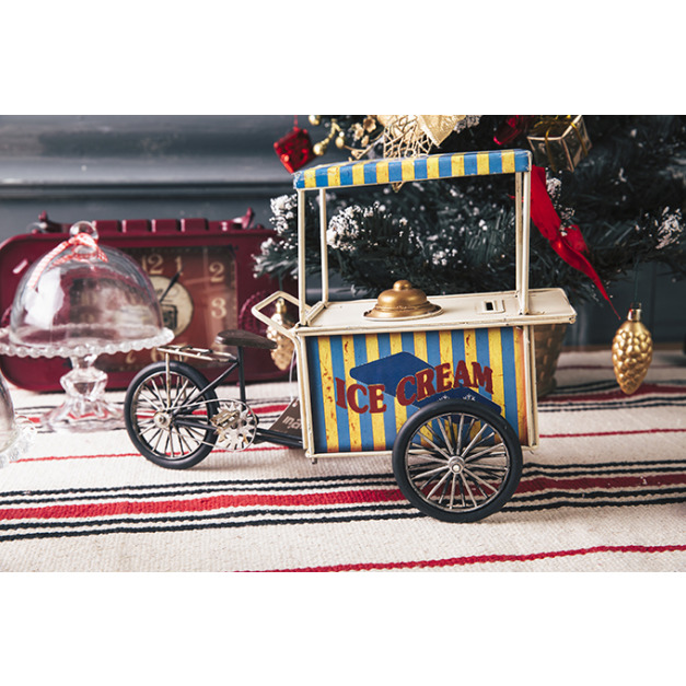 希臘復古仿真鐵皮存錢筒(冰淇淋三輪車造型) 希臘復古仿真鐵皮存錢筒(冰淇淋三輪車造型)