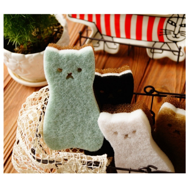 貓咪造型三層菜瓜布(1組4入) 貓咪造型三層菜瓜布(1組4入)