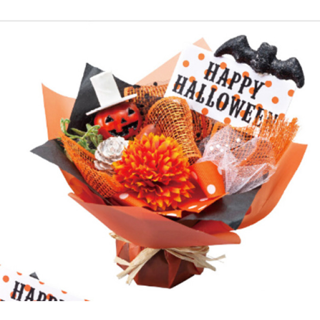 萬聖節南瓜人造花束 萬聖節南瓜人造花束