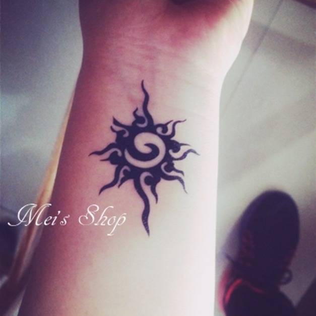 迷你紋身 太陽圖騰 迷你紋身 太陽圖騰