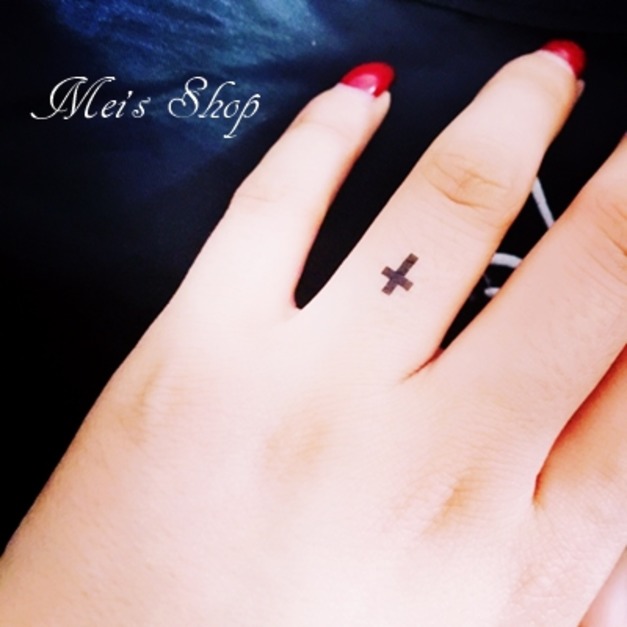 迷你紋身 十字架 迷你紋身 十字架