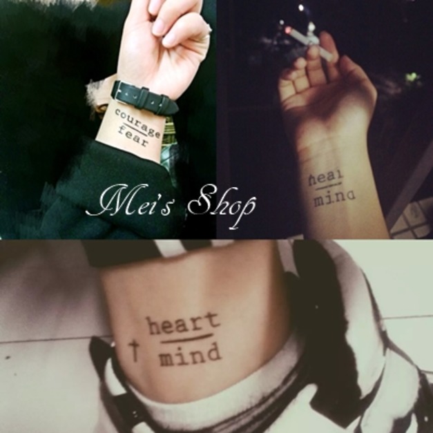 迷你紋身 heart mind 迷你紋身 heart mind