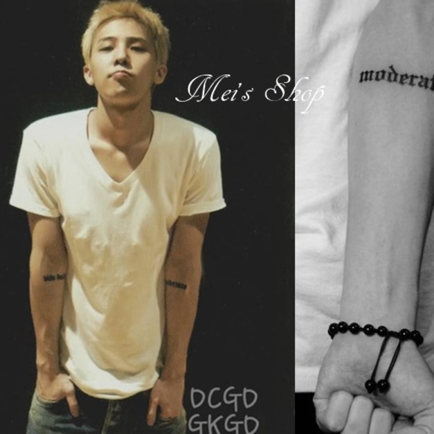 迷你紋身 GD手臂同款文字 迷你紋身 GD手臂同款文字