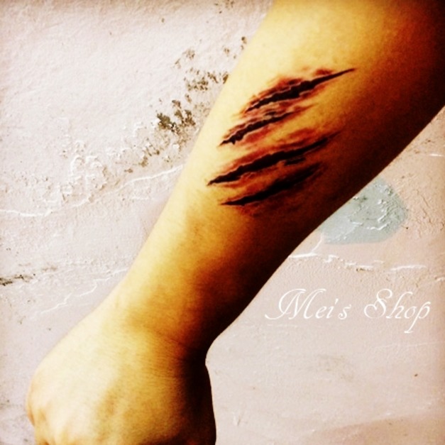 迷你紋身 狼抓痕 迷你紋身 狼抓痕