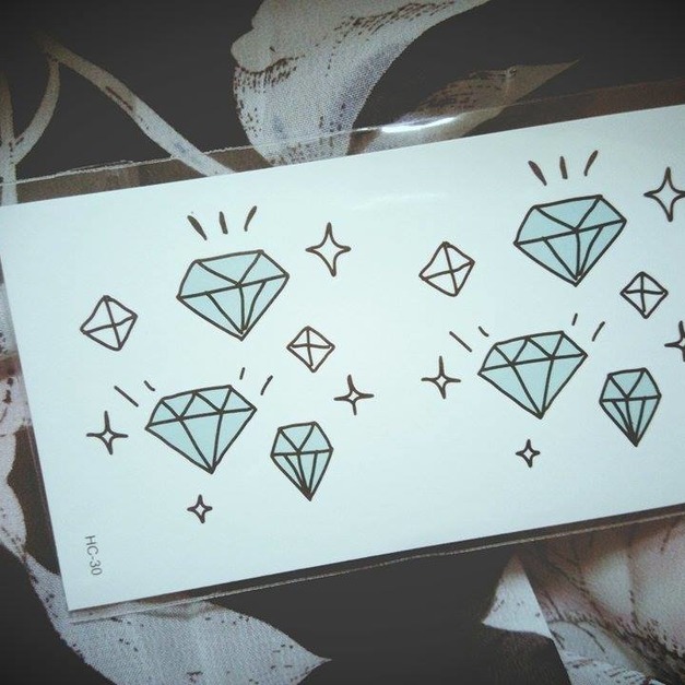 迷你紋身 俏皮塗鴉鑽石 迷你紋身 俏皮塗鴉鑽石