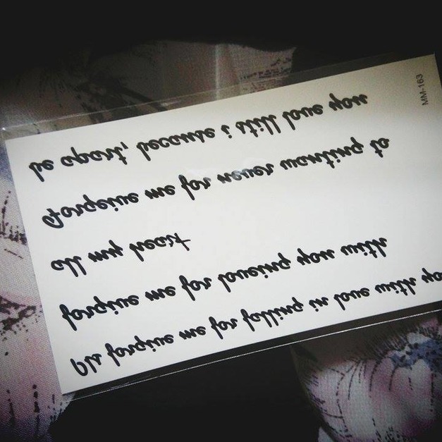 迷你紋身 英文 迷你紋身 英文