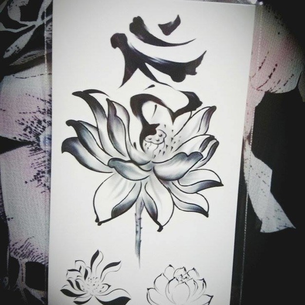 迷你紋身 蓮 迷你紋身 蓮