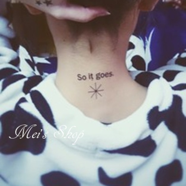 迷你紋身 So it goes. 迷你紋身 So it goes.
