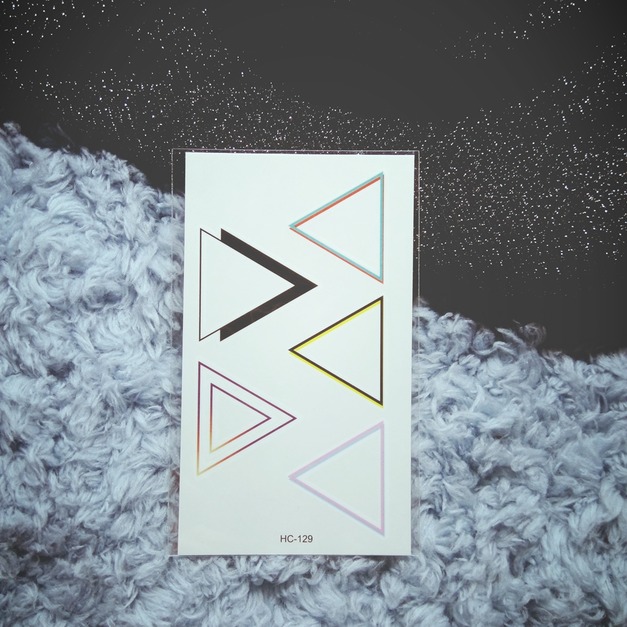 迷你紋身 色彩三角 迷你紋身 色彩三角