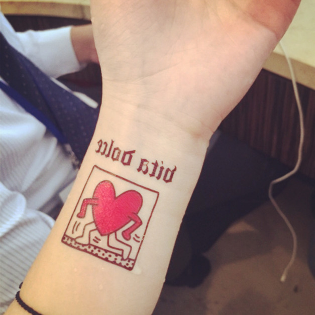 迷你紋身 GD同款桃心 迷你紋身 GD同款桃心