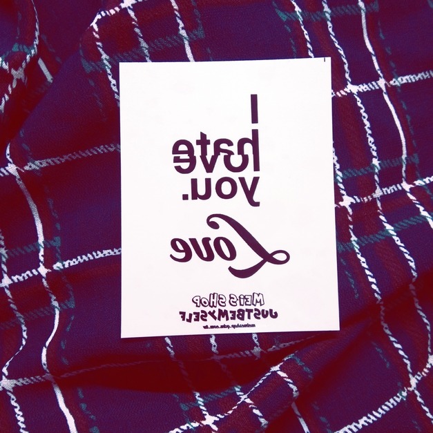 獨家訂做款紋身 I hate/love you. 獨家訂做款紋身 I hate/love you.