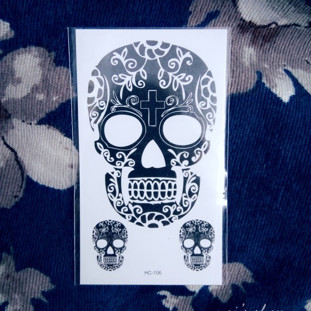 迷你紋身 圖騰骷髏 迷你紋身 圖騰骷髏