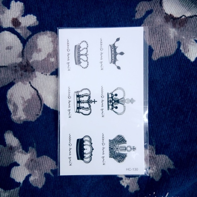迷你紋身 英文皇冠 迷你紋身 英文皇冠