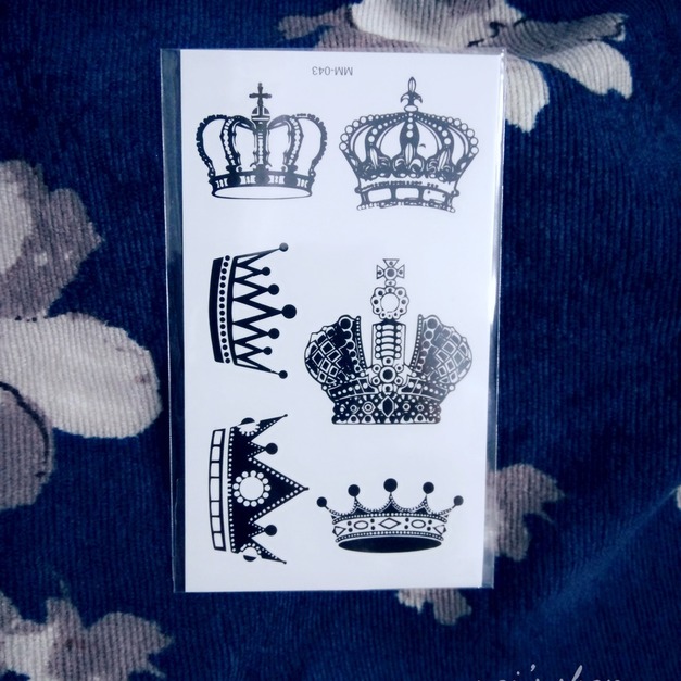 迷你紋身 皇冠圖騰 迷你紋身 皇冠圖騰