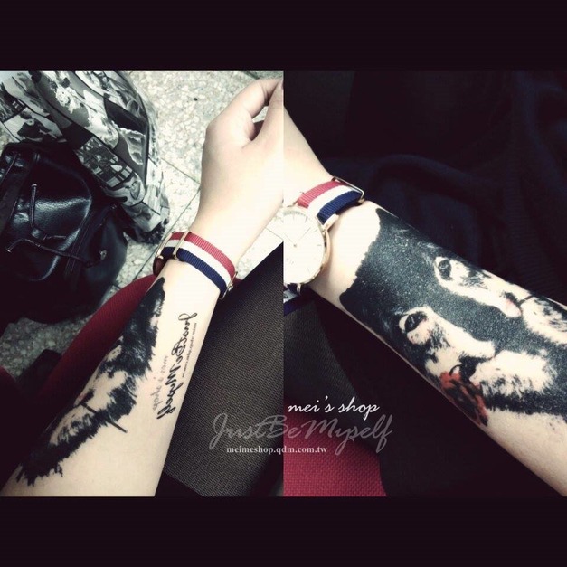 獨家訂做款紋身 狼玫瑰 獨家訂做款紋身 狼玫瑰