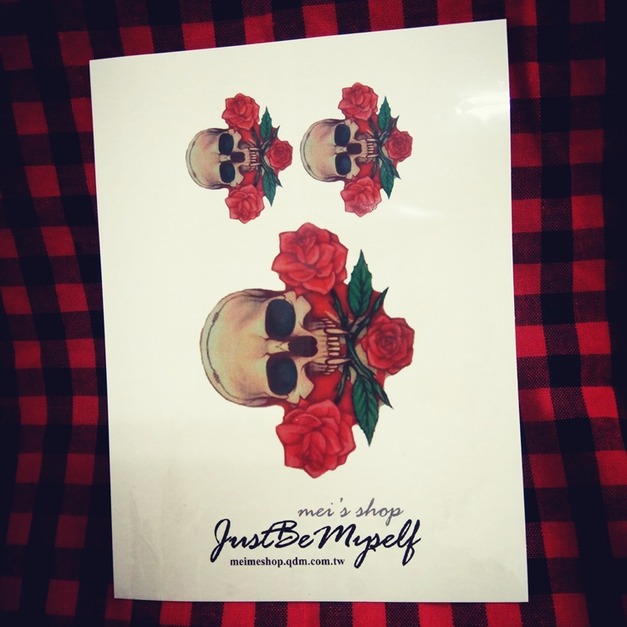 獨家訂做款紋身 彩骷髏 獨家訂做款紋身 彩骷髏