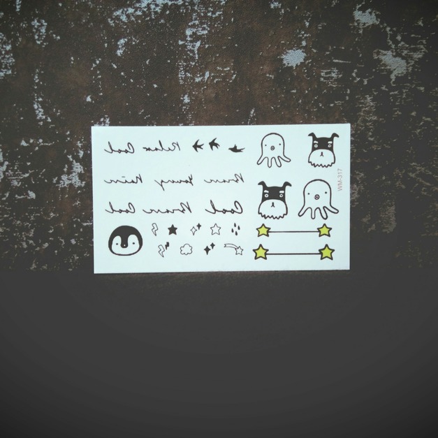 限量新款迷你刺青紋身 章魚企鵝 限量新款迷你刺青紋身 章魚企鵝