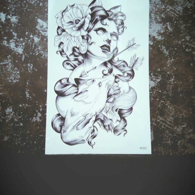 限量新款大圖刺青紋身 狼女 限量新款大圖刺青紋身 狼女