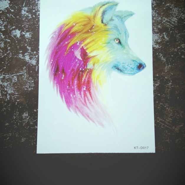 限量新款大圖刺青紋身 彩狼 限量新款大圖刺青紋身 彩狼