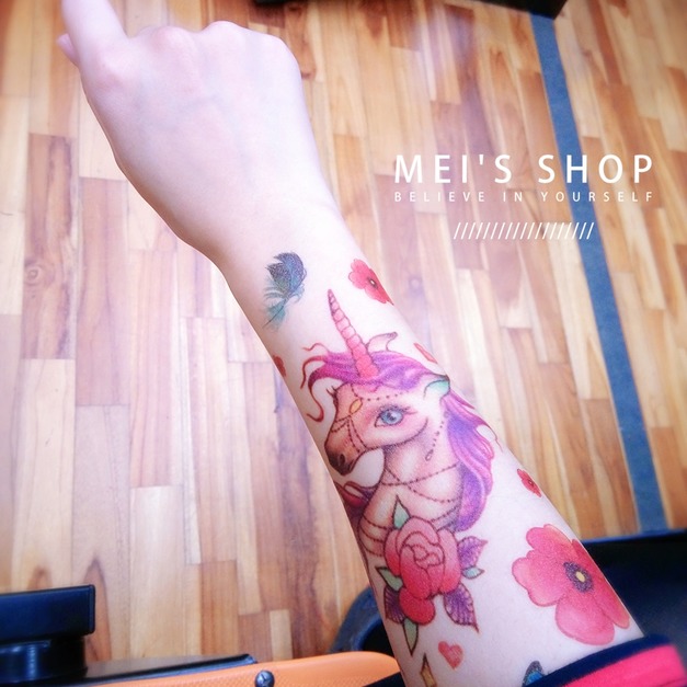 限量新款大圖刺青紋身 獨角獸.幻蝶 限量新款大圖刺青紋身 獨角獸.幻蝶