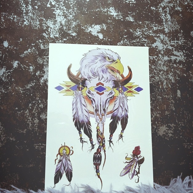 限量新款大圖刺青紋身 印地安老鷹 限量新款大圖刺青紋身 印地安老鷹