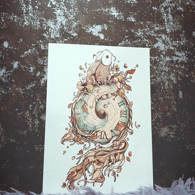 限量新款大圖刺青紋身 秋鯉鐘 限量新款大圖刺青紋身 秋鯉鐘