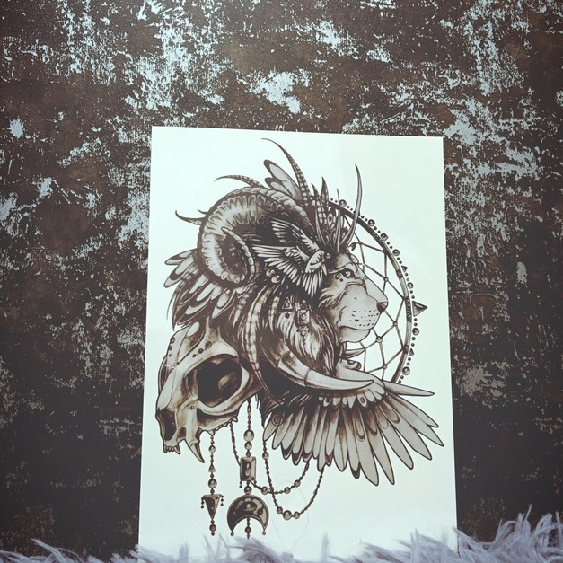 限量新款大圖刺青紋身 獅王 限量新款大圖刺青紋身 獅王