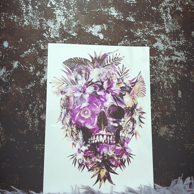 限量新款大圖刺青紋身 紫骷髏 限量新款大圖刺青紋身 紫骷髏