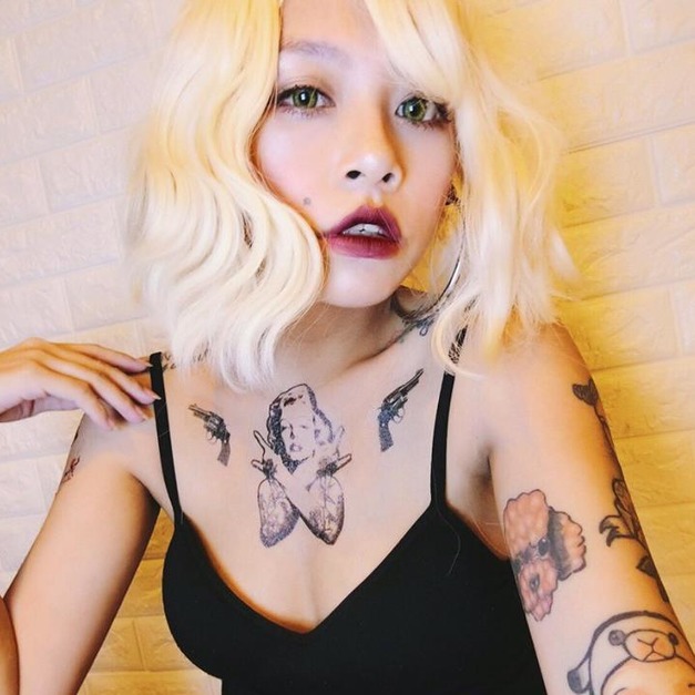 獨家訂做款紋身 槍x瑪麗蓮夢露 獨家訂做款紋身 槍x瑪麗蓮夢露