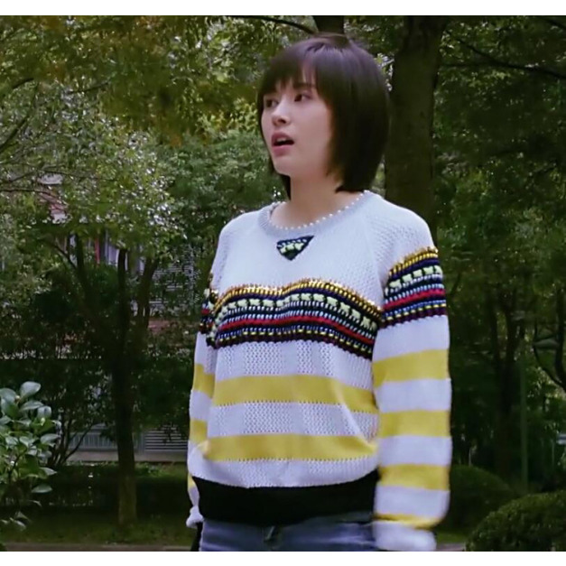 曲筱綃明星同款韓版釘珠寬鬆毛衣針織衫161218011 曲筱綃明星同款韓版釘珠寬鬆毛衣針織衫161218011