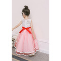 甜美花瓣刺繡圓領中大童網紗蓬蓬裙/公主裙(粉色)_1 甜美花瓣刺繡圓領中大童網紗蓬蓬裙/公主裙(粉色)_1