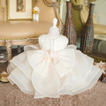 婚紗米白色歐根紗珍珠蓬蓬裙/花童/公主裙/禮服_1 婚紗米白色歐根紗珍珠蓬蓬裙/花童/公主裙/禮服_1