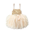 韓版中小童吊帶亮片蓬蓬紗裙/公主裙(金色) 韓版中小童吊帶亮片蓬蓬紗裙/公主裙(金色)