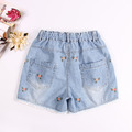 夏款中大童小花朵綁帶牛仔短褲_1 夏款中大童小花朵綁帶牛仔短褲_1